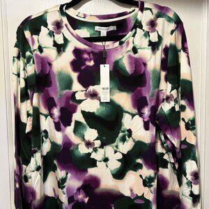 Chico's Touch of Cool™ Bloom Long Sleeve Layering Tee, size 4
